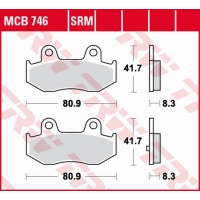 TRW ZF KLOCKI HAMULCOWE KH323 SINTER KAWASAKI SC 250 EPSILON '02, SUZUKI AN 400 BURGMAN '03-06, TYŁ, ITALJET JACK 125 '07, PRZÓD