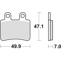 TRW ZF KLOCKI HAMULCOWE KH350 ORGANIC YAMAHA DT 50 02-08, XT 125 05-12, PRZÓD/TYŁ