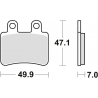 TRW ZF KLOCKI HAMULCOWE KH350 ORGANIC YAMAHA DT 50 02-08, XT 125 05-12, PRZÓD/TYŁ