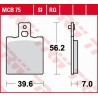 TRW ZF KLOCKI HAMULCOWE KH47 ORGANIC APRILIA AF-1 / ET 50 87-90, AF-1 125 88-92, RS 250 95-02, YAMAHA SZR 660 95-98, TYŁ