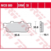 TRW ZF KLOCKI HAMULCOWE KH427 SINTER DAELIM QL 125 STEEZER '15-, VL 250 DAYSTAR '17-, PEUGEOT LXR 125 '10-, SYM GTS 125/250 '06-