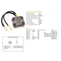 DZE REGULATOR NAPIĘCIA HONDA VT 600C SHADOW '88-'07 NTV 650 REVERE (OEM-31600-MY0-771) (ESR250, RGU-115)