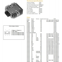 DZE REGULATOR NAPIĘCIA YAMAHA FZ6 '09-'17 FZR 600R '95-'99 SRX 700 '00-'02 TDM 850 '96-'01 TMAX 500 '00-'03 VT 700 VENTURE 