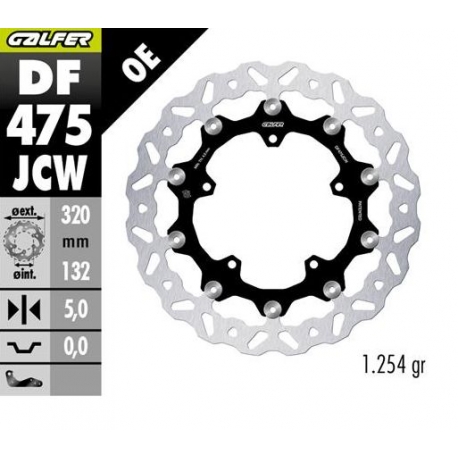 GALFER TARCZA HAMULCOWA PRZÓD YAMAHA MT-10 '17- YZF -R6 '17-'23 YZF-R9 '25 FZ 1 '06' YZF-R1 '04-'23 V MAX 1700 '09- (WAVE F