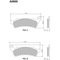 NISSIN KLOCKI HAMULCOWE KH388 PREMIUM SEMI-METALLIC (SPIEK METALICZNY) (ECE R90) (MADE IN JAPAN) (2P-308NS)