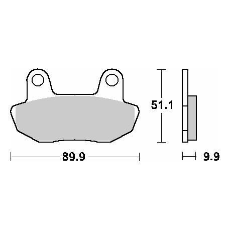SBS KLOCKI HAMULCOWE KH90 STREET STANDART CERAMIC KOLOR CZARNY