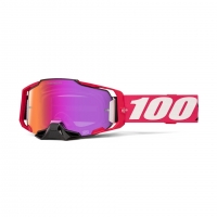 100 PROCENT GOGLE ARMEGA HIPER KLOUG - MIRROR DARK RED LENS - KOLOR RÓŻOWY/BIAŁY/CZARNY SZYBKA CZERWONE LUSTRO