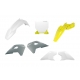 RACETECH (RTECH) KOMPLET PLASTIKÓW HUSQVARNA TC 65 '24-'25 KOLOR OEM BIAŁY / SZARY / ŻÓŁTY