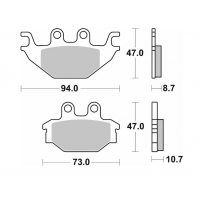 SBS KLOCKI HAMULCOWE NOWOŚĆ KH377 STREET STANDART CERAMIC KOLOR CZARNY YAMAHA MT 125 14-, YZF 125 08-18, TYŁ