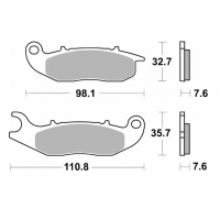 SBS KLOCKI HAMULCOWE NOWOŚĆ KH465 STREET STANDART CERAMIC KOLOR CZARNY AJP PR3/PR4/PR5 '13-,DERBI TERRA/CITY CROSS 125 '08-'16, 