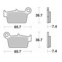 SBS KLOCKI HAMULCOWE NOWOŚĆ KH367/2 STREET STANDART CERAMIC KOLOR CZARNY PASUJE DO: TYŁ BETA RR 50/125 '08-'15, 200 URBAN '08-'1