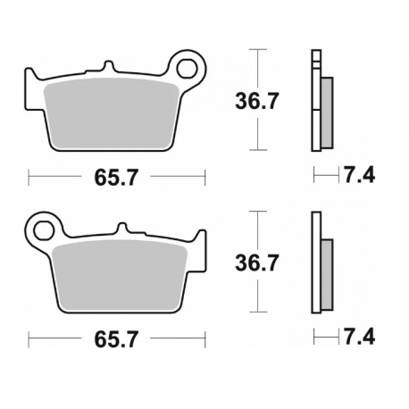 SBS KLOCKI HAMULCOWE NOWOŚĆ KH367/2 STREET STANDART CERAMIC KOLOR CZARNY PASUJE DO: TYŁ BETA RR 50/125 '08-'15, 200 URBAN '08-'1