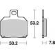 SBS KLOCKI HAMULCOWE KH266 STREET STANDART CERAMIC KOLOR CZARNY PASUJE DO: APRILIA 1000RSV TYŁ