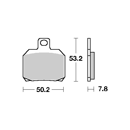 SBS KLOCKI HAMULCOWE KH266 STREET STANDART CERAMIC KOLOR CZARNY PASUJE DO: APRILIA 1000RSV TYŁ