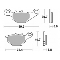 SBS KLOCKI HAMULCOWE NOWOŚĆ KH401 OFF-ROAD SINTER KOLOR ZŁOTY SUZUKI RM 85 '05-'23
