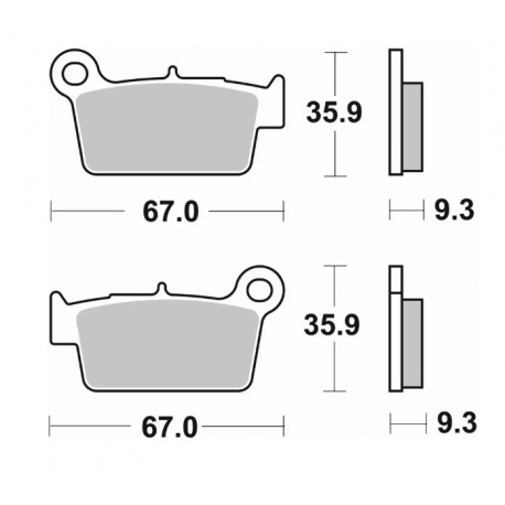 SBS KLOCKI HAMULCOWE NOWOŚĆ KH367 OFF-ROAD CARBON PASUJE DO: YAMAHA YZ/YZF, KAWASAKI KXF, SUZUKI RMZ TYŁ