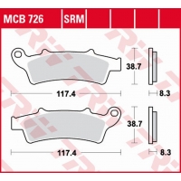 TRW ZF KLOCKI HAMULCOWE KH324 ORGANIC APRILIA ATLANTIC 125 '03-, SCARABEO 125 '04-'10, ATLANTIC 200 '02-'05, SCARABEO 200 '07-'1