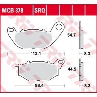 TRW ZF KLOCKI HAMULCOWE KH663 SINTER TRACK YAMAHA YZF 250R '15-, X-MAX 300 '18-, YZF R3 '15-, MT-03 '17-, PRZÓD