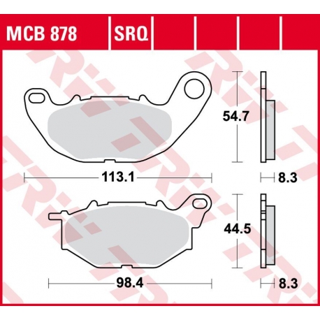 TRW ZF KLOCKI HAMULCOWE KH663 SINTER TRACK YAMAHA YZF 250R '15-, X-MAX 300 '18-, YZF R3 '15-, MT-03 '17-, PRZÓD