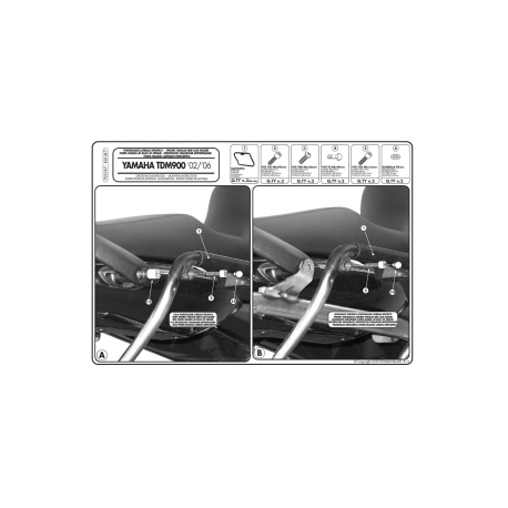 KAPPA STELAŻ KUFRÓW BOCZNYCH MONOKEY SIDE YAMAHA TDM 900 - TYLKO POD KUFRY K33N K'ROAD