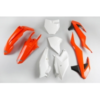 UFO KOMPLET PLASTIKÓW KTM SX 85 '18-'24 KOLOR OEM '18 ( POMARAŃCZOWY / CZARNY / BIAŁY )