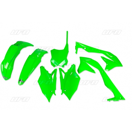 UFO KOMPLET PLASTIKÓW KAWASAKI KXF 450 '16-'17 KOLOR ZIELONY FLUO (KA223AFLU)