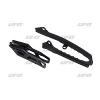 UFO KOMPLET ŚLIZG (SU04944001) + PROWADNICA (SU04945001) ŁAŃCUCHA SUZUKI RMZ 250 '19-'25, RMZ 450 '18-'25 KOLOR CZARNY