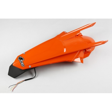 UFO BŁOTNIK TYŁ KTM EXC 125/150/250/300 TPI, EXC-F 250/350/450/500 '17-19, KOLOR POMARAŃCZOWY ( ENDURO Z LAMPKĄ LED )