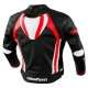KURTKA MOTOCYKLOWA SKÓRZANA REBELHORN PISTON 2 BLACK WHITE FLUO RED 46