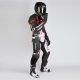 KURTKA MOTOCYKLOWA SKÓRZANA REBELHORN PISTON 2 BLACK WHITE FLUO RED 46