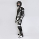 SPODNIE MOTOCYKLOWE SKÓRZANE REBELHORN PISTON 2 BLACK/WHITE 56
