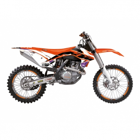 BLACKBIRD KOMPLET NAKLEJEK (OKLEIN) KTM SX/SX-F '13-'15, EXC/EXC-F '14-'16, DREAM 5 KOLOR POMARAŃCZOWY CZARNY