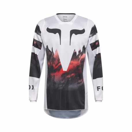 BLUZA FOX 180 KAIROS WHITE/FLUO RED