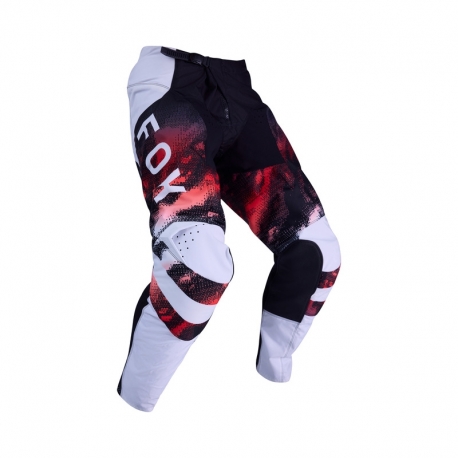 SPODNIE FOX 180 KAIROS WHITE/FLUO RED