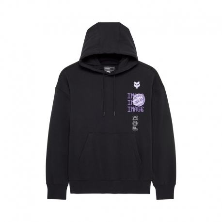 BLUZA Z KAPTUREM FOX IMAGE PHANTOM OVERSIZED FLEECE PO BLACK