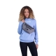 BLUZA Z KAPTUREM FOX LADY ABSOLUTE PO FLEECE LIGHT SLATE