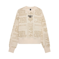 BLUZA FOX LADY CIRCA 74 OVERSIZED FLEECE CREW OFF WHITE