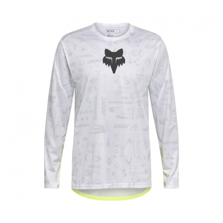 KOSZULKA ROWEROWA Z DŁUGIM RĘKAWEM FOX RANGER LUNAR SE WHITE