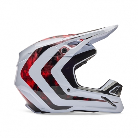 KASK MOTOCYKLOWY FOX V1 KAIROS WHITE FLUO RED