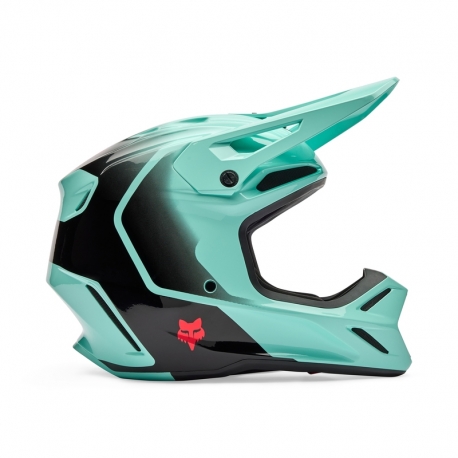 KASK MOTOCYKLOWY FOX V3 DRIP TURQUOISE
