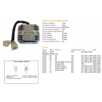 DZE REGULATOR NAPIĘCIA SUZUKI DR 250SE '90-'95 DR 350SE '90-'99 LS 650 SAVAGE '95-'12 SV 650 '99-'02 CAGIVA 650 RAPTOR '01-'