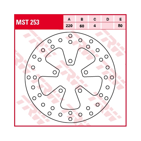 TRW ZF PROMOCJA TARCZA HAMULCOWA PRZÓD / TYŁ APRILIA SCARABEO 250 07-10, LEONARDO 250 99-04, SPORT CUBE 300 08-13 (PROMOCJA)