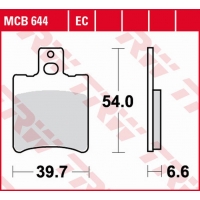 TRW ZF KLOCKI HAMULCOWE KH193 ORGANIC APRILIA RS 50 '95-'98, SR 50 '93-'04, YAMAHA YA/YM 50 '95-'98, YQ 50 AEROX '96-'12, BWS 10