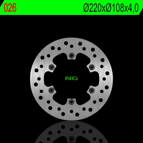 NG TARCZA HAMULCOWA PRZÓD GILERA CANNIBAL50 '96-98, RT FUN 50 '90-94, SURFER 50 '99-02, (220X108X4,0MM) (6X6,5MM)