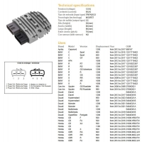 DZE REGULATOR NAPIĘCIA APRILIA BMW CAN AM DUCATI HONDA KAWASAKI SUZUKI TRIUMPH YAMAHA (50A)