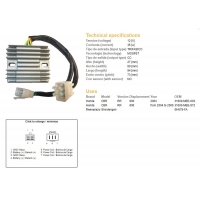 DZE REGULATOR NAPIĘCIA HONDA CBR 600RR '03-'06 (SH678-FA) (31600-MEE-872)