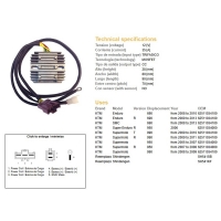 DZE REGULATOR NAPIĘCIA KTM 690R ENDURO '08-'13 950R SUPER ENDURO '06- SUPERMOTO 950/990R '05-'11 (OEM-62511034000) (SH541SB, S