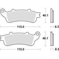 TRW ZF KLOCKI HAMULCOWE KH261 SINTER STREET HONDA NT 650 V DEAUVILLE 02-05 VFR 800 98-13, XL 1000 V 99-13 CBR 1100 97-08 STX 130