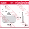 TRW ZF KLOCKI HAMULCOWE KH252 KH380 SINTER RACING YAMAHA FZ6 07-10, FZS 600 98-01, MT-07 14-17, TRACER 700 '16-, FZ8 10-16, MT-0