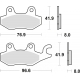 TRW ZF KLOCKI HAMULCOWE KH165 ORGANIC HONDA NSR 50 93-96 CB 125F 14-16, KAWASAKI EX 250 07-17, KLF 300 89-07, SUZUKI DR 250 82-8